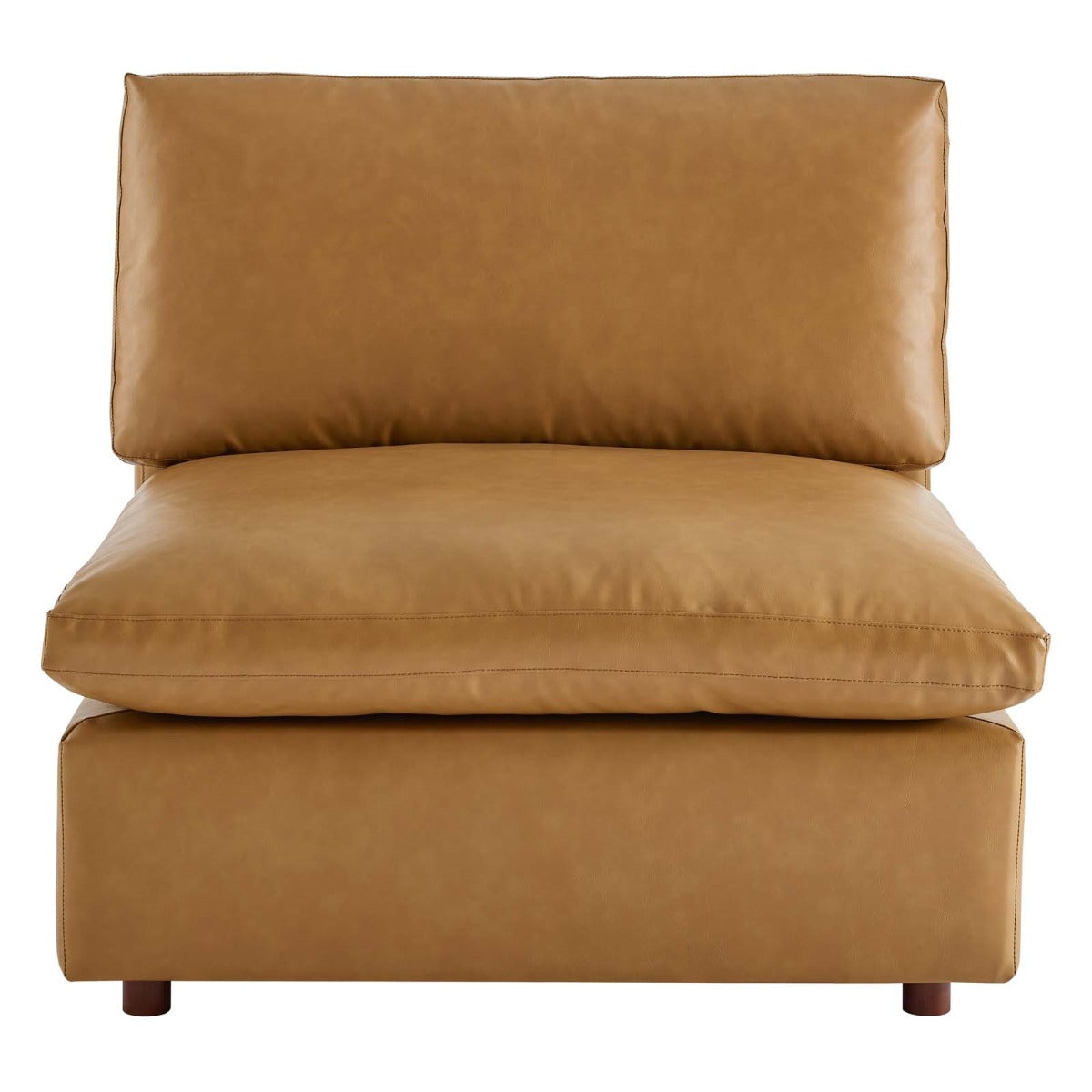 Modway Commix Down Filled Overstuffed Vegan Leather Armless Chair