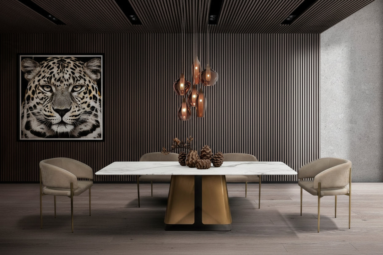 Compass 7856 dining table by Stone International