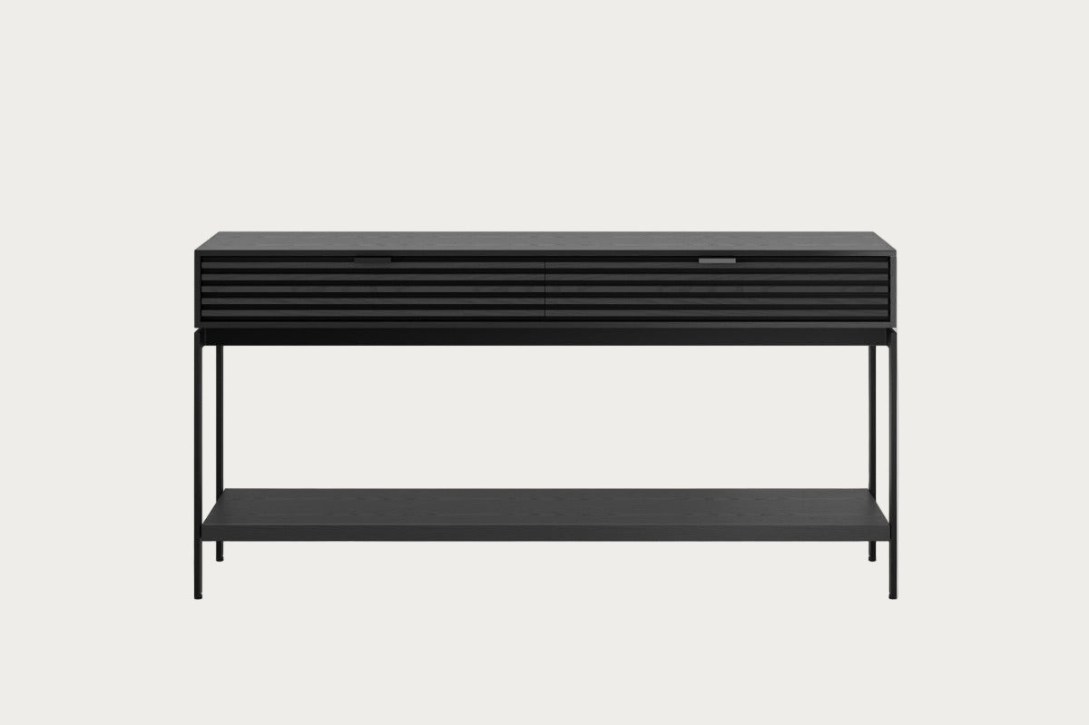 Cora 1173 Console Table in Ebonized Ash finish