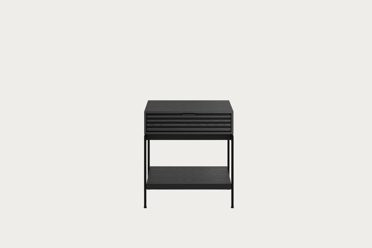 Cora 1176 End Table in Charcoal Ash finish