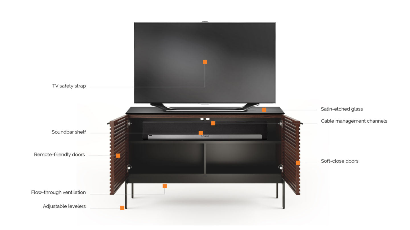 BDI Corridor SV 7128 Slim Media Cabinet & Storage Console