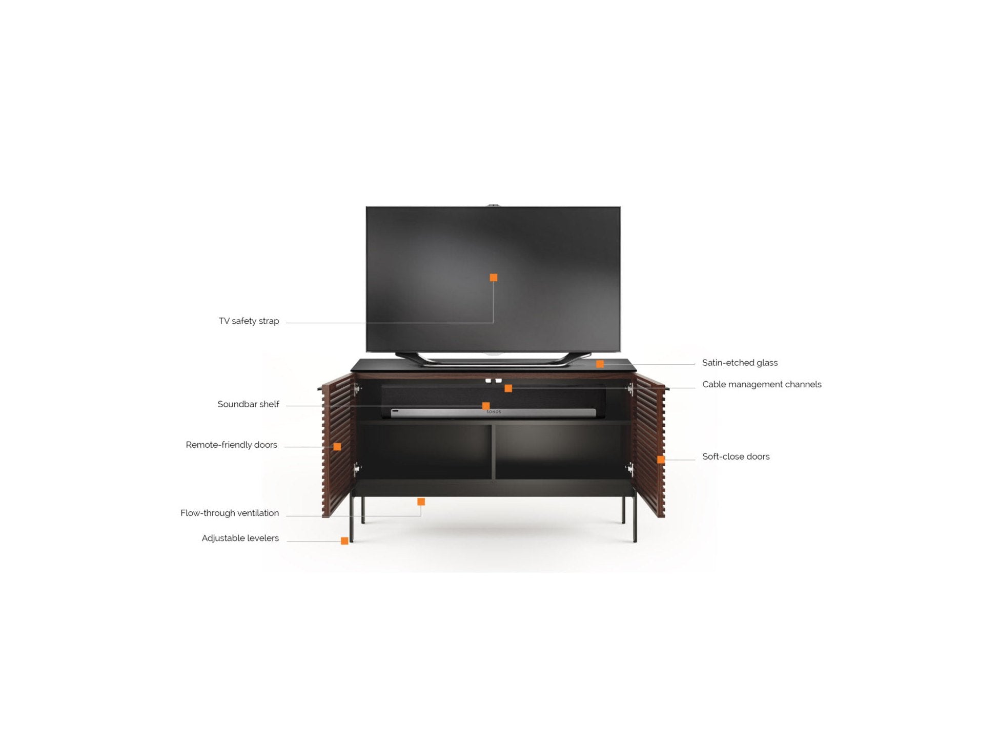 BDI Corridor SV 7128 Slim Media Cabinet & Storage Console