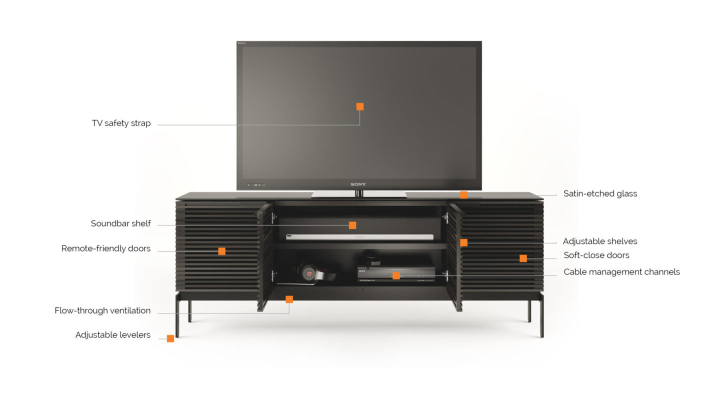 BDI Corridor SV 7129 Slim TV Stand & Credenza