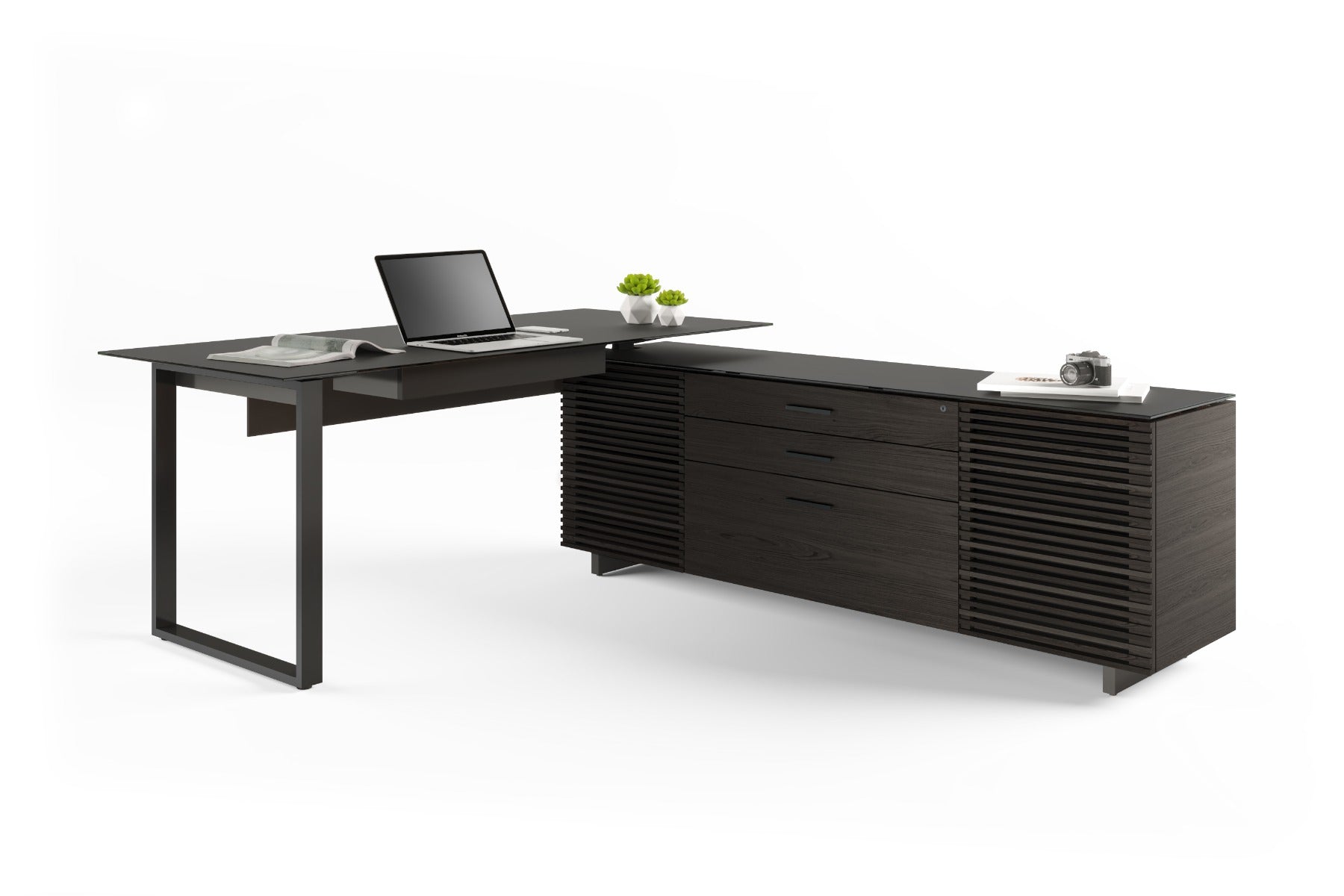 BDI Corridor 6531 Modern L-Shaped Executive Desk