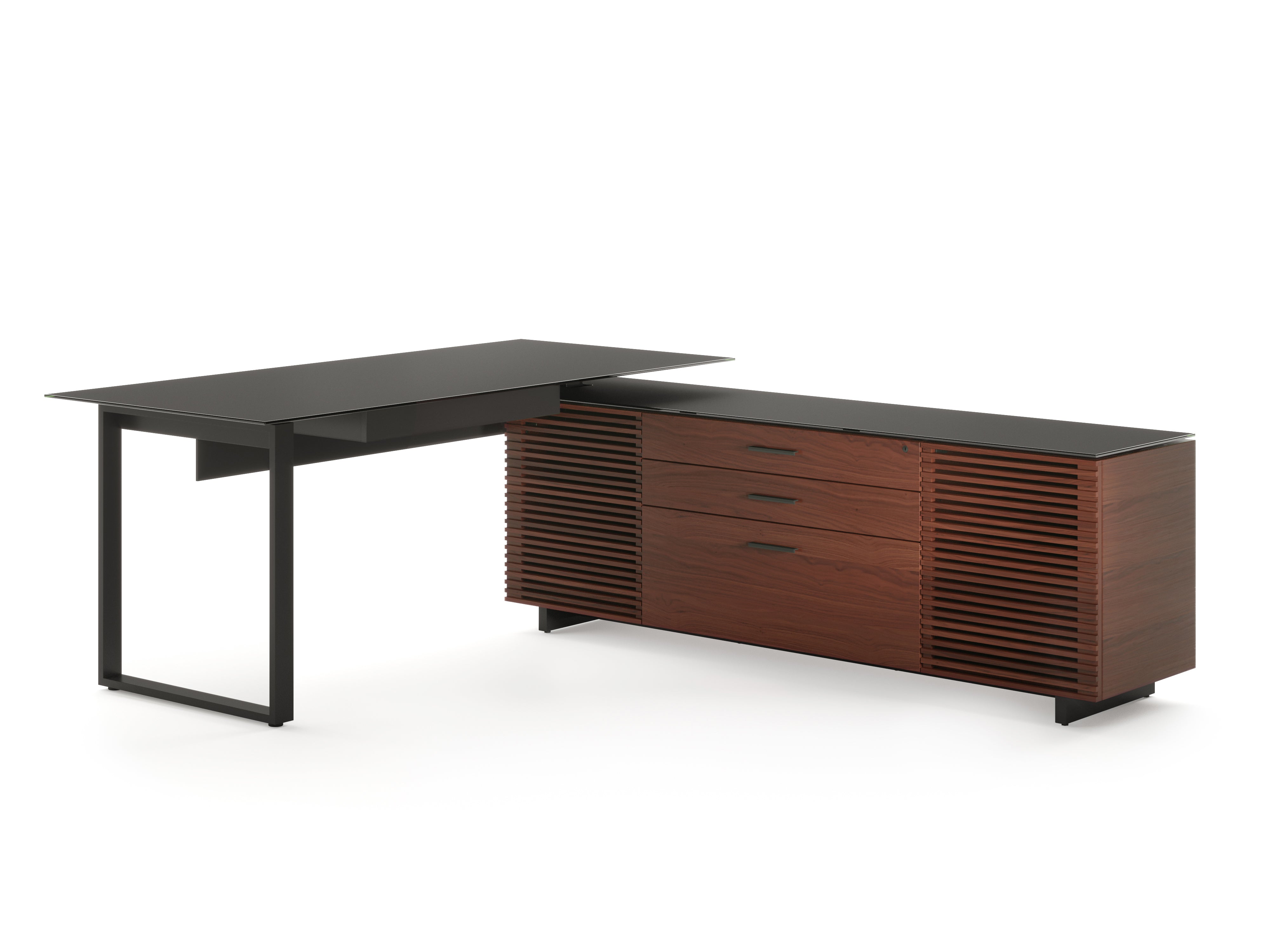 BDI Corridor 6531 Modern L-Shaped Executive Desk