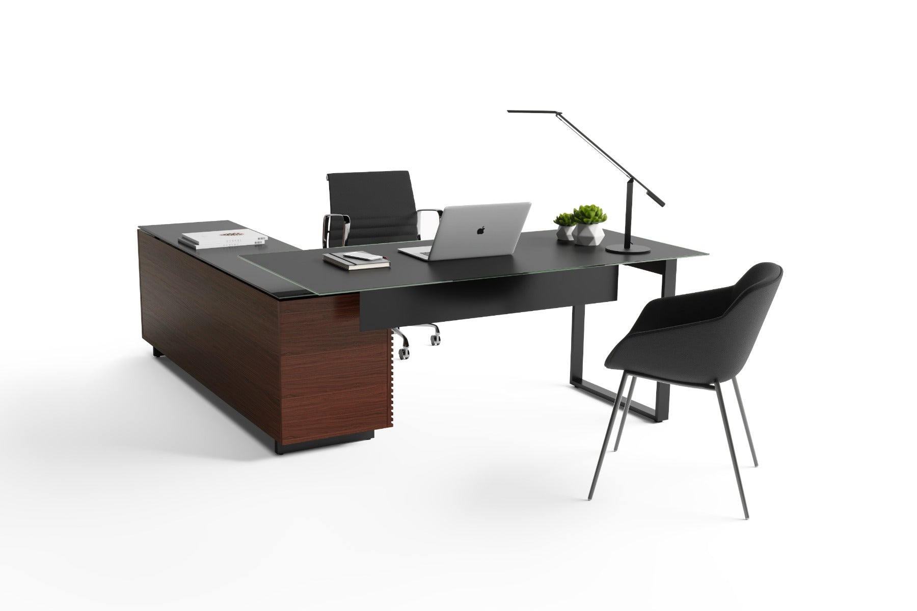 BDI Corridor 6531 Modern L-Shaped Executive Desk