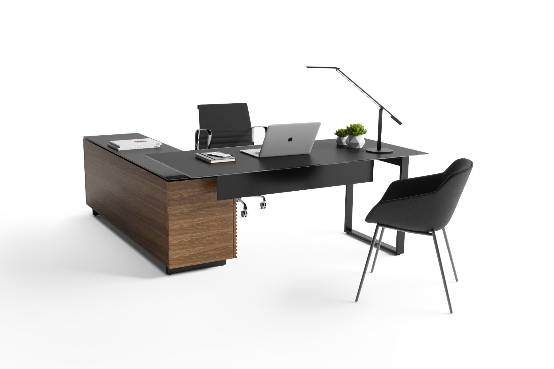 BDI Corridor 6531 Modern L-Shaped Executive Desk