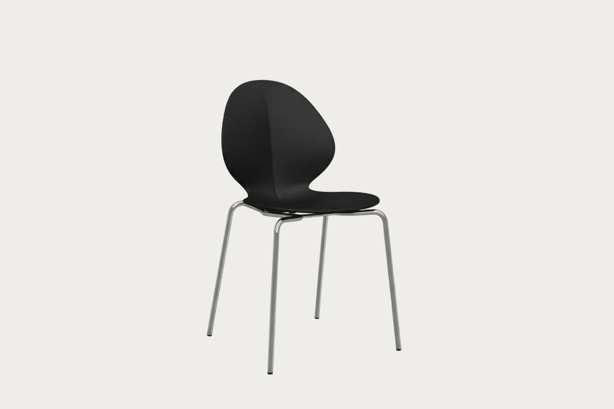 Calligaris CS-1359 gray chair with metal legs on a white background