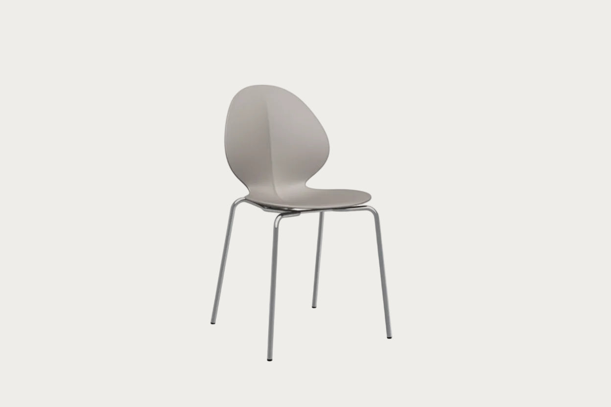 Calligaris CS-1359 chair with a taupe seat and backrest on a white background