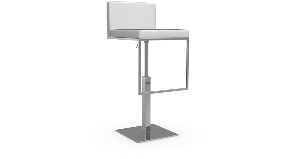Calligaris Even Plus swivel leather upholstered bar stool