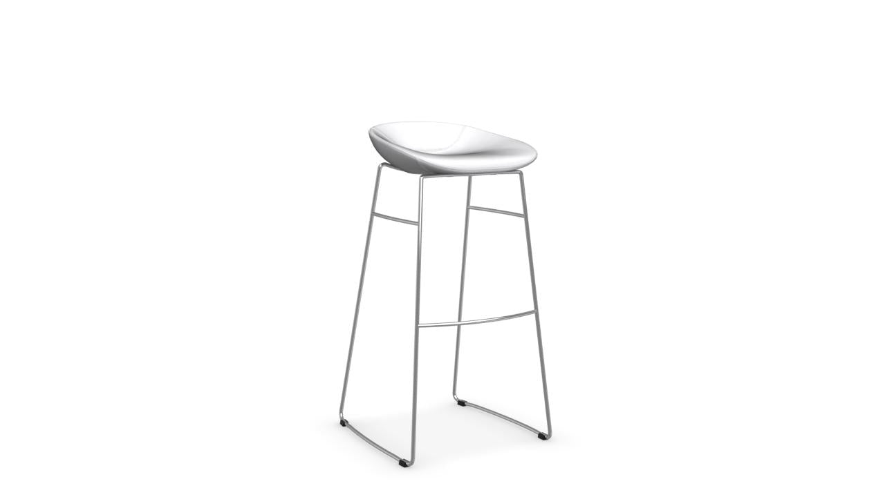 Calligaris Palm Upholstered Stool, Tall