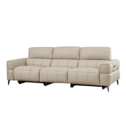 Cubo beige leather sofa on a white background