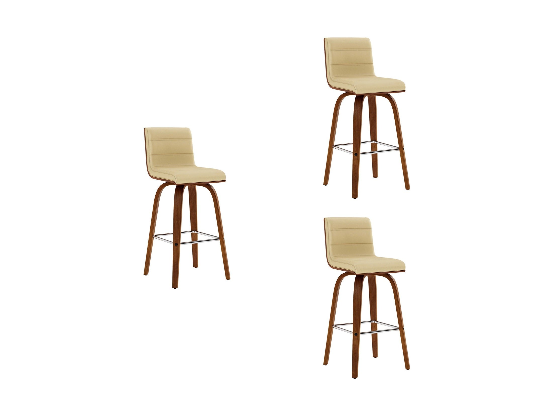 Vienna - 26" Swivel Counter Stool - Walnut Wood