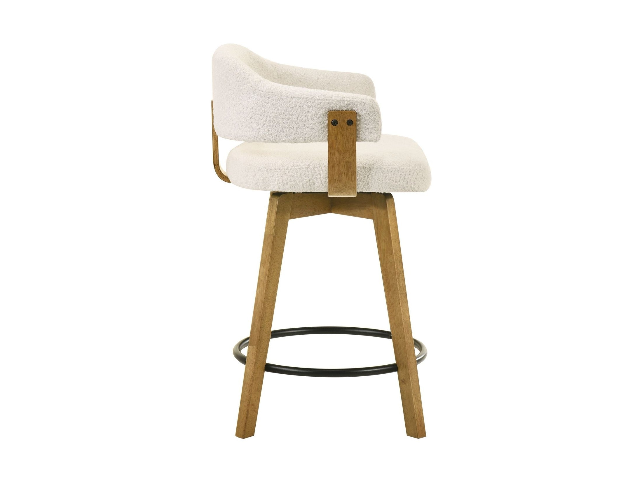 Callah - Contemporary Natural Wood Counter Height Kitchen Bar Stool