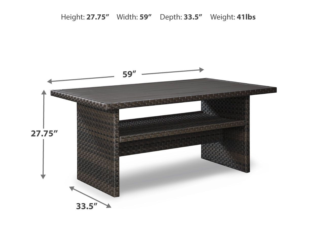 Easy Isle - RECT Multi-Use Table - Dark Brown / Beige