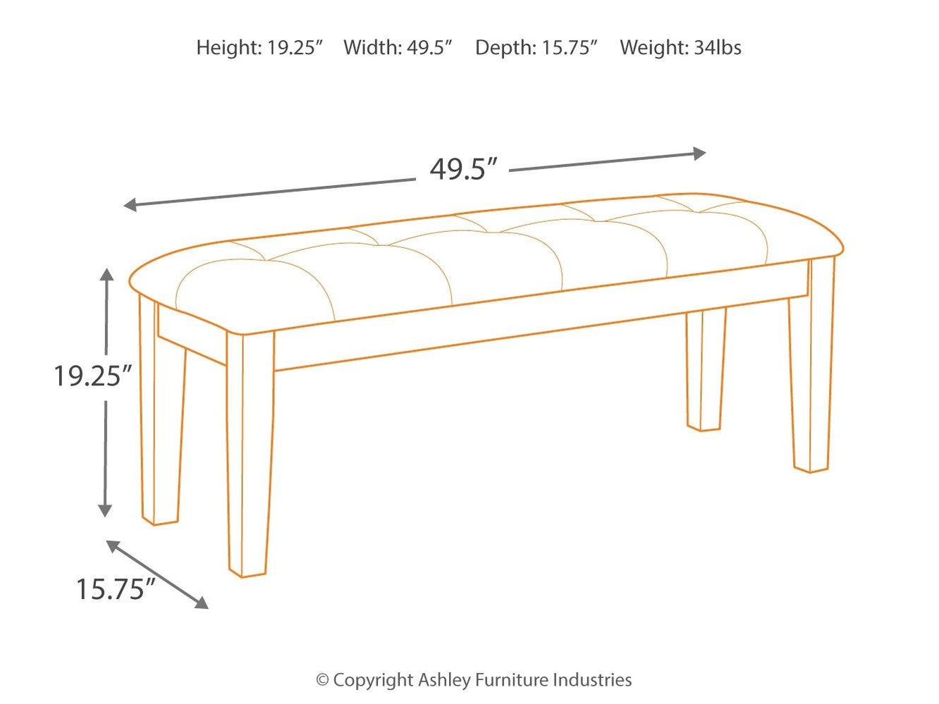 Haddigan - Upholstered Bench
