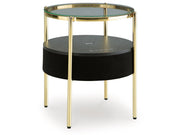 Nedman - Accent Table With Speaker - Black / Gold Finish