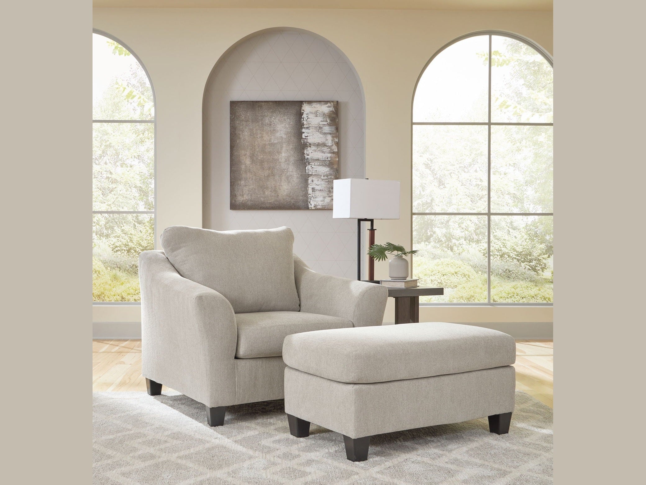 Willarae - 2 Pc. - Chair And A Half, Ottoman - Taupe