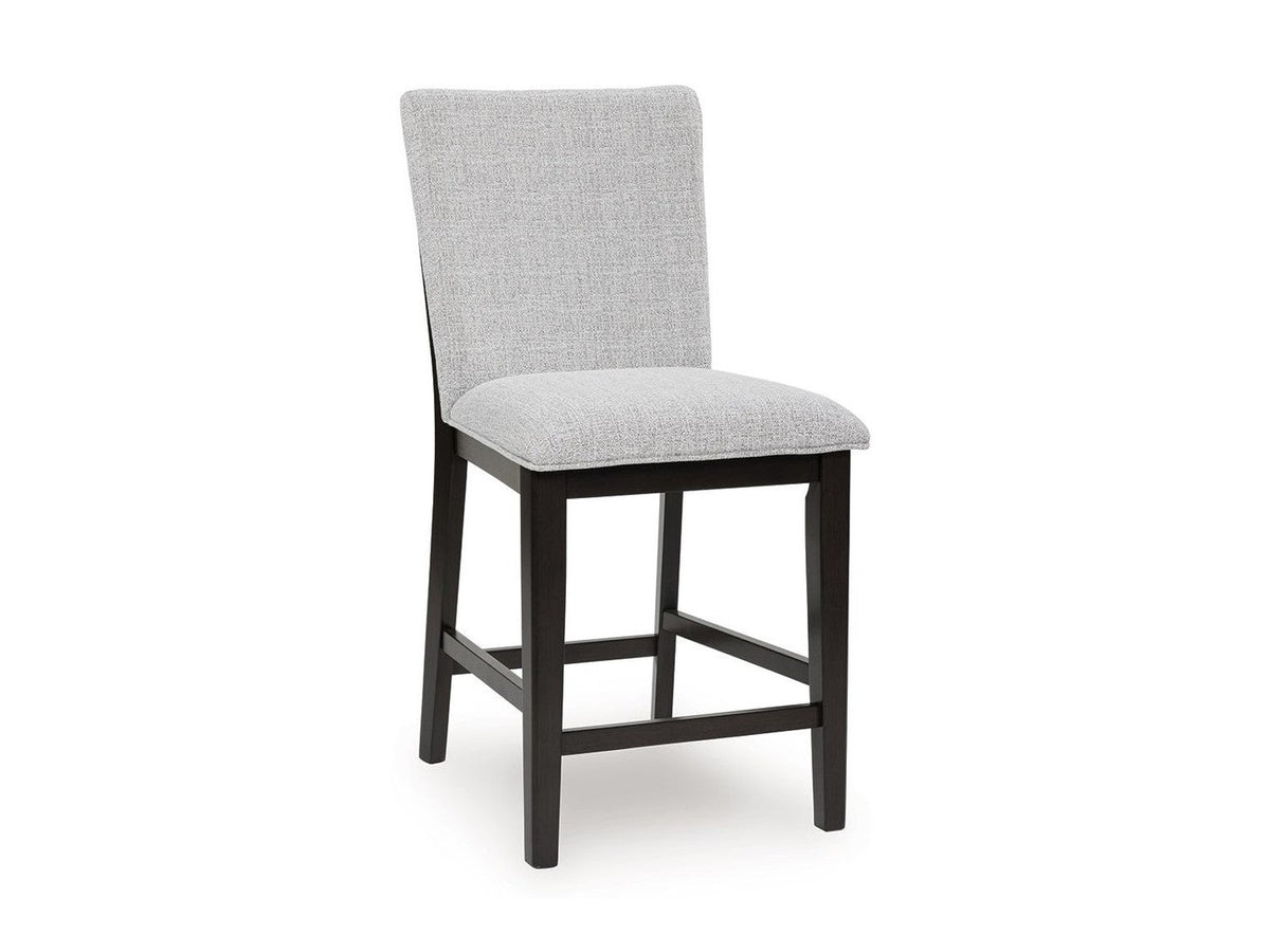 Neymorton - Upholstered Barstool (Set of 2) - Dark Grayish Brown