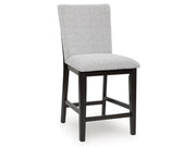 Neymorton - Upholstered Barstool (Set of 2) - Dark Grayish Brown