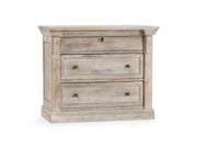 Adelaide - 3 Drawer Nightstand - Natural Cream Wash