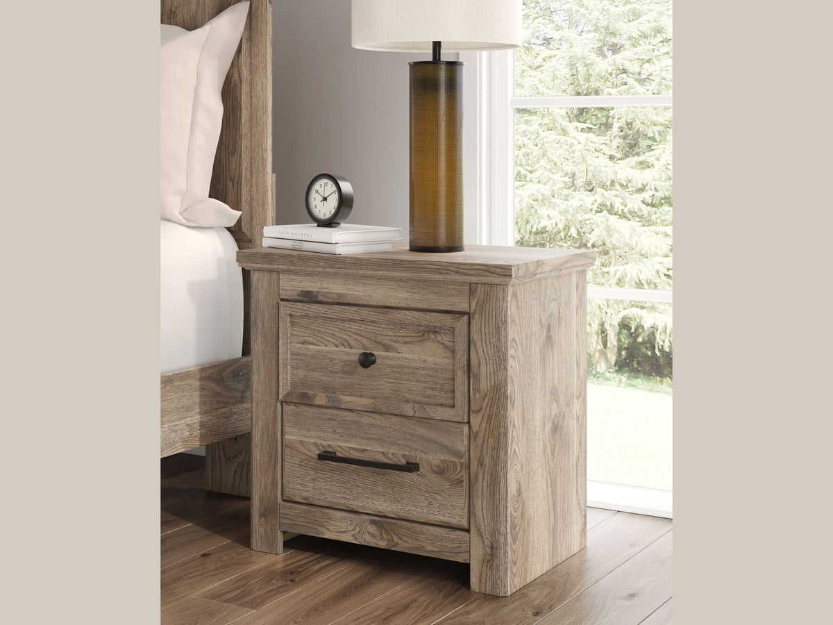 Rusticott - Two Drawer Night Stand - Brown
