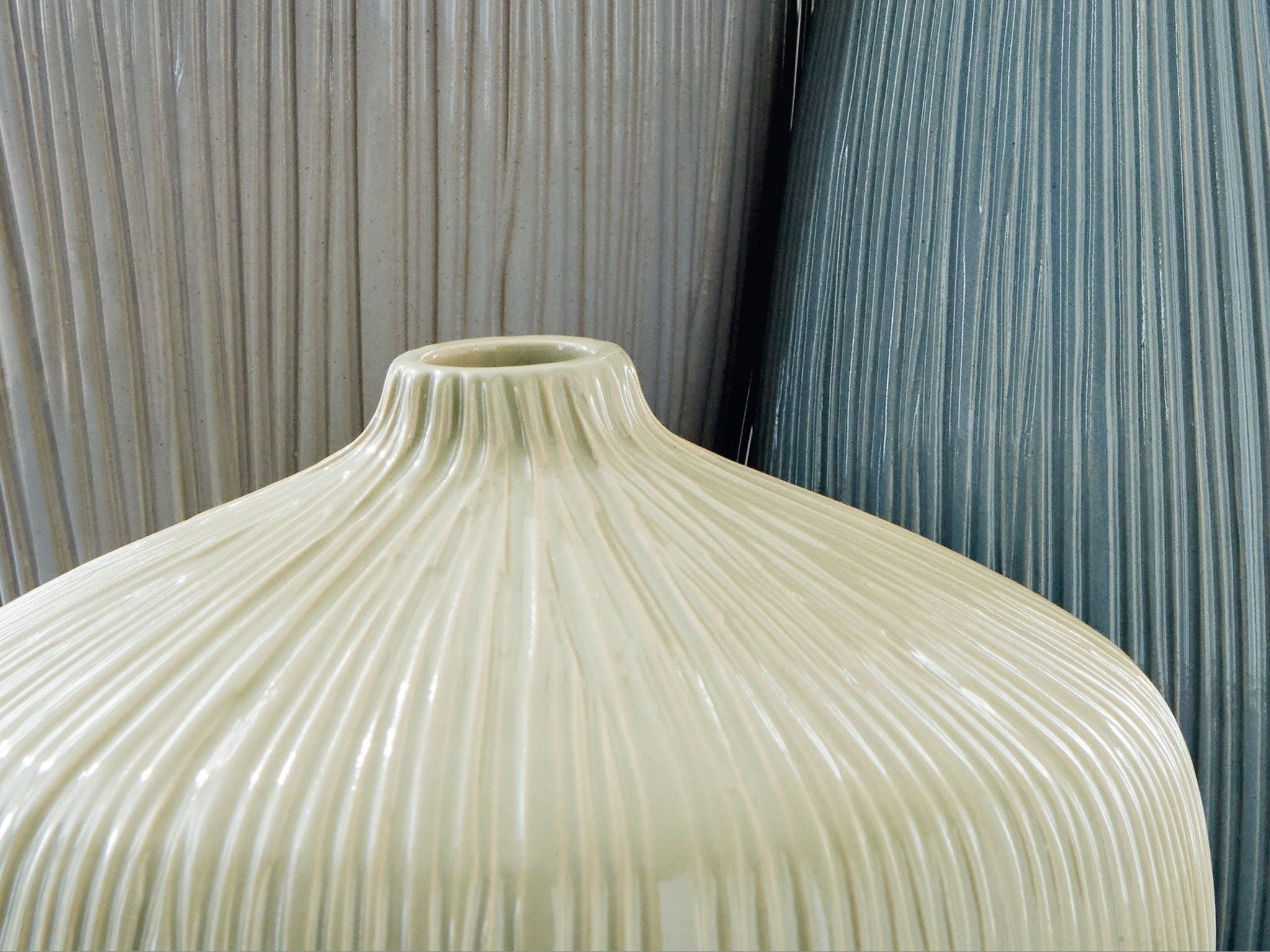 Eiderman - Vase Set (Set of 3) - Gray / Blue / Green