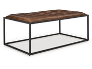 Junsor - Cocktail Ottoman - Brown / Black