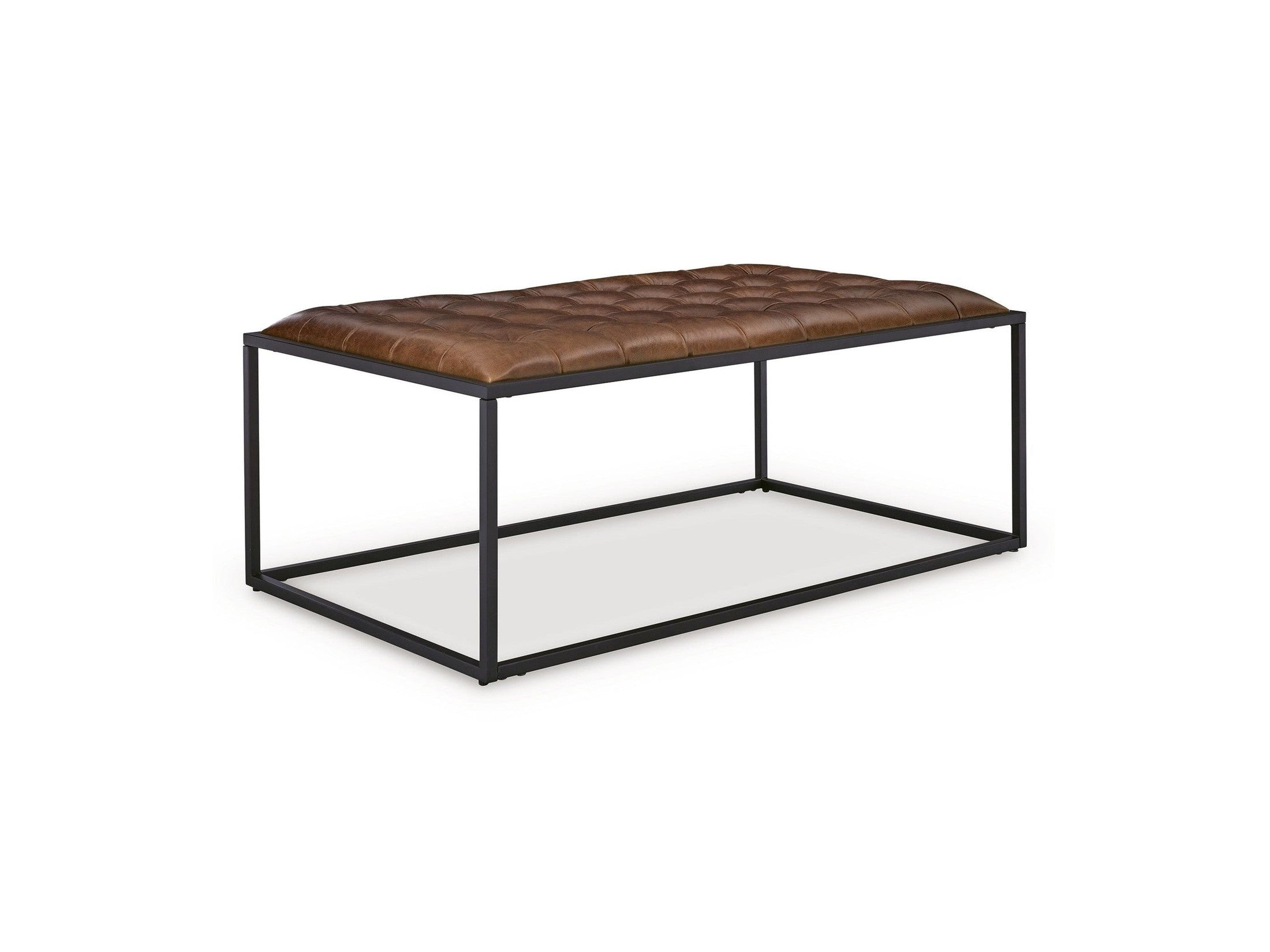 Junsor - Cocktail Ottoman - Brown / Black
