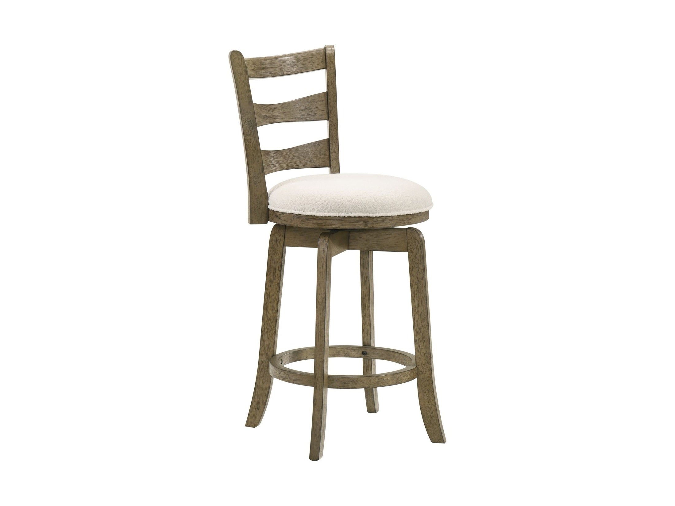 Melindra - Modern Farmhouse Swivel Wood Counter Height Kitchen Bar Stool