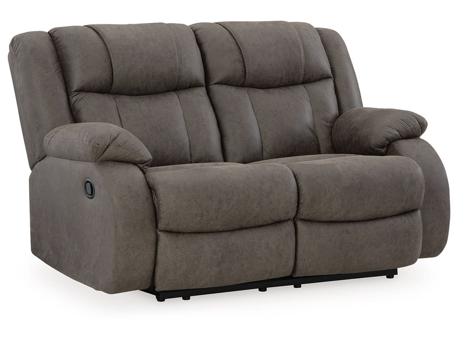 First Base - Reclining Loveseat - Gunmetal