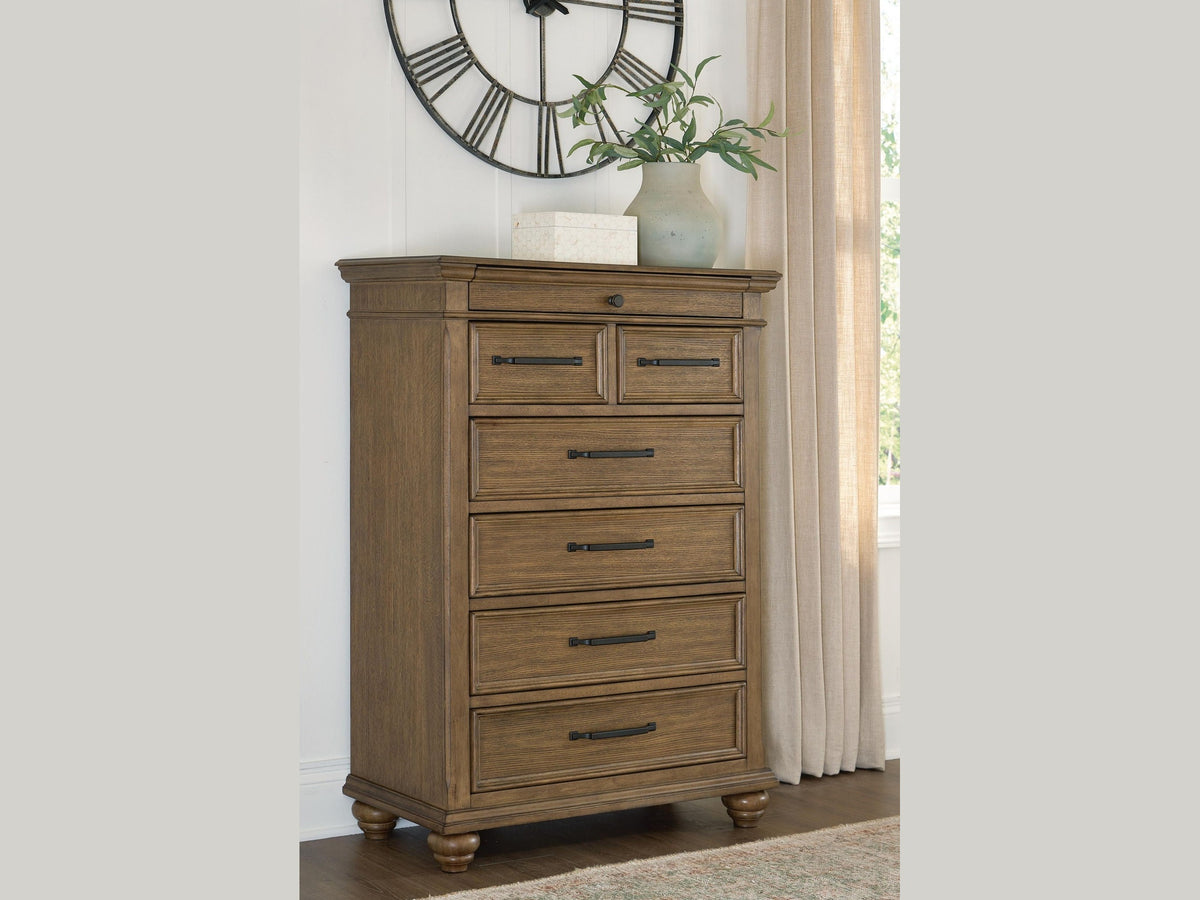 Karallin - Seven Drawer Chest - Medium Brown