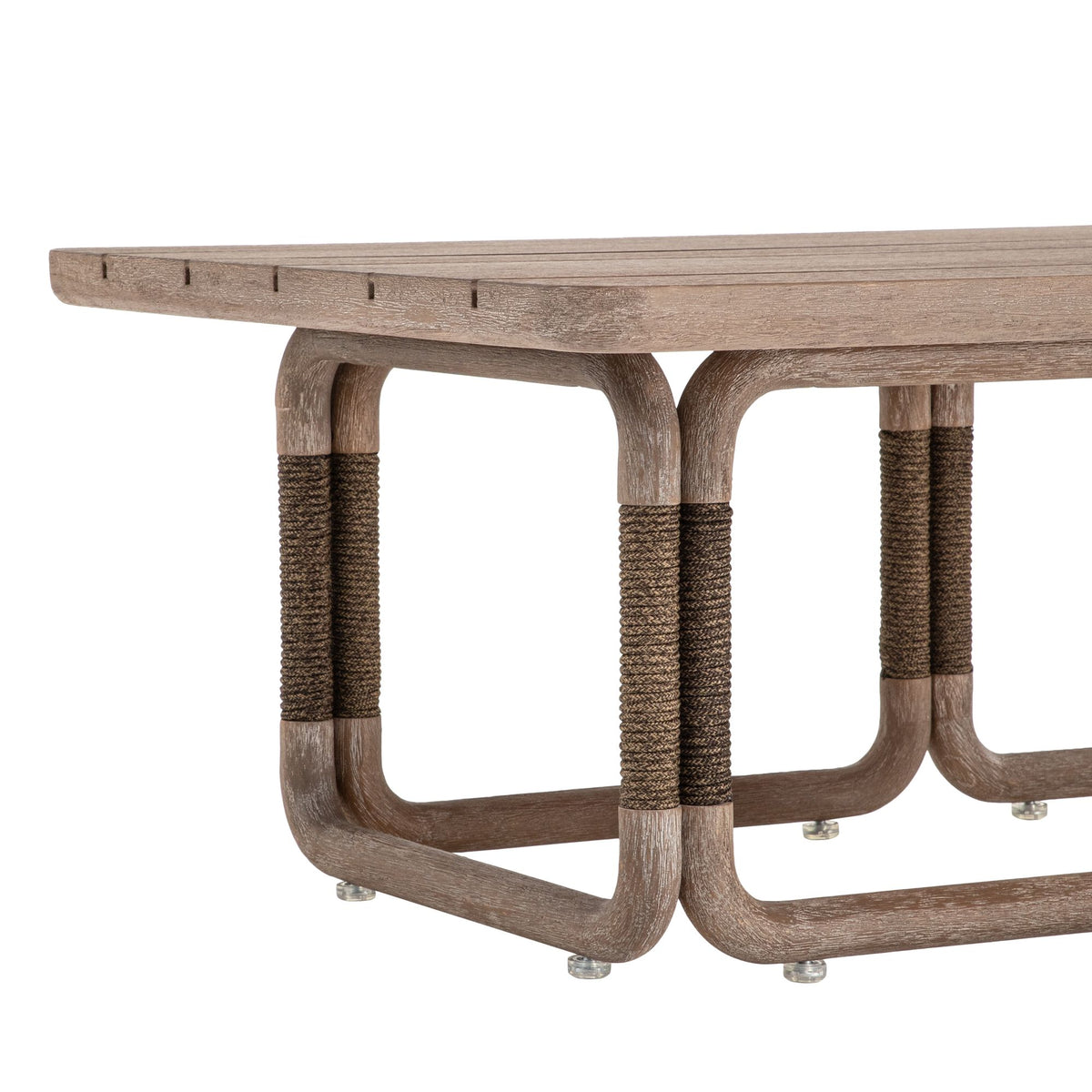 Baja - Rectangular Outdoor Coffee Table - Eucalyptus / Brown Rope