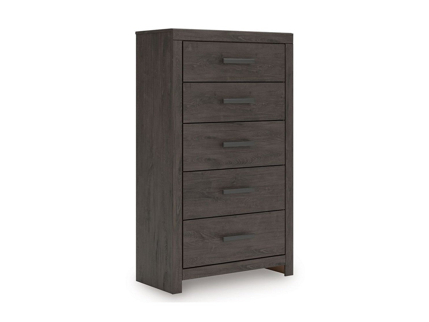 Prendonea - Five Drawer Chest - Charcoal
