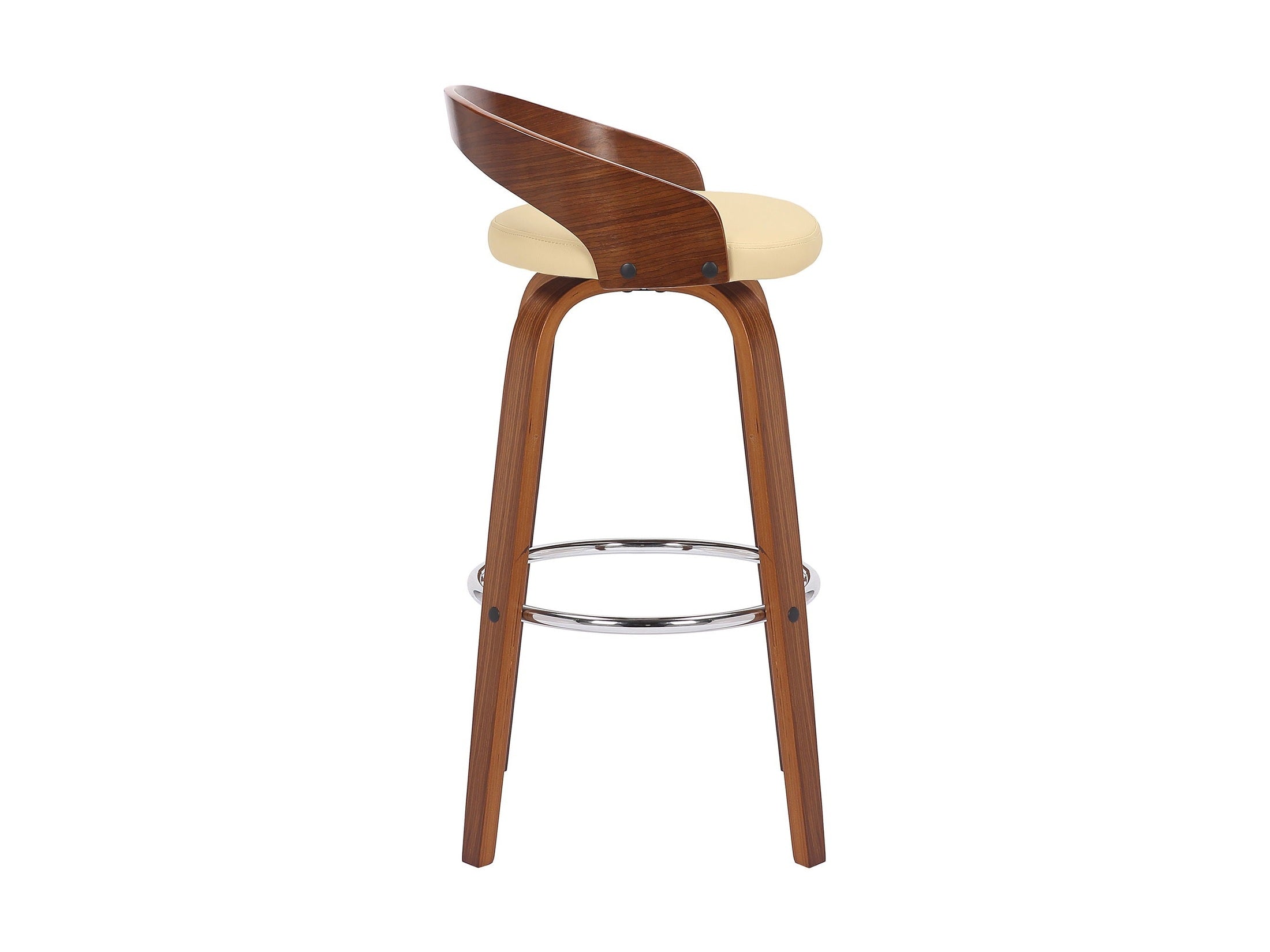 Sonia - 30" Bar Height Swivel Bar Stool - Walnut Wood