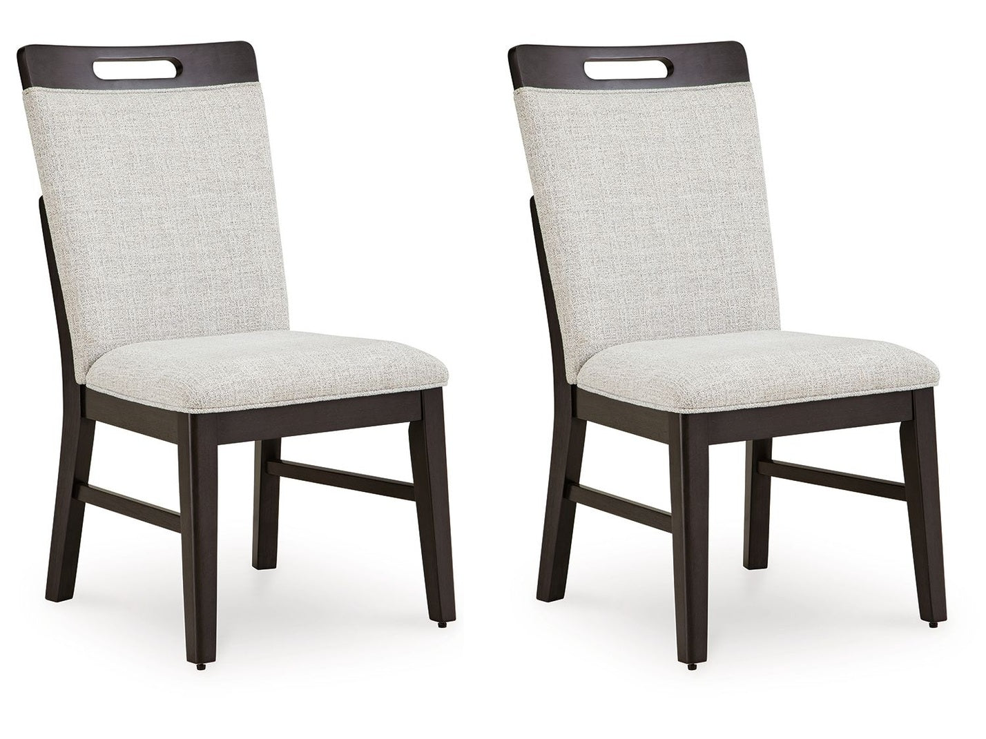Neymorton - Dining Upholstered Side Chair (Set of 2) - Light Gray / Brown