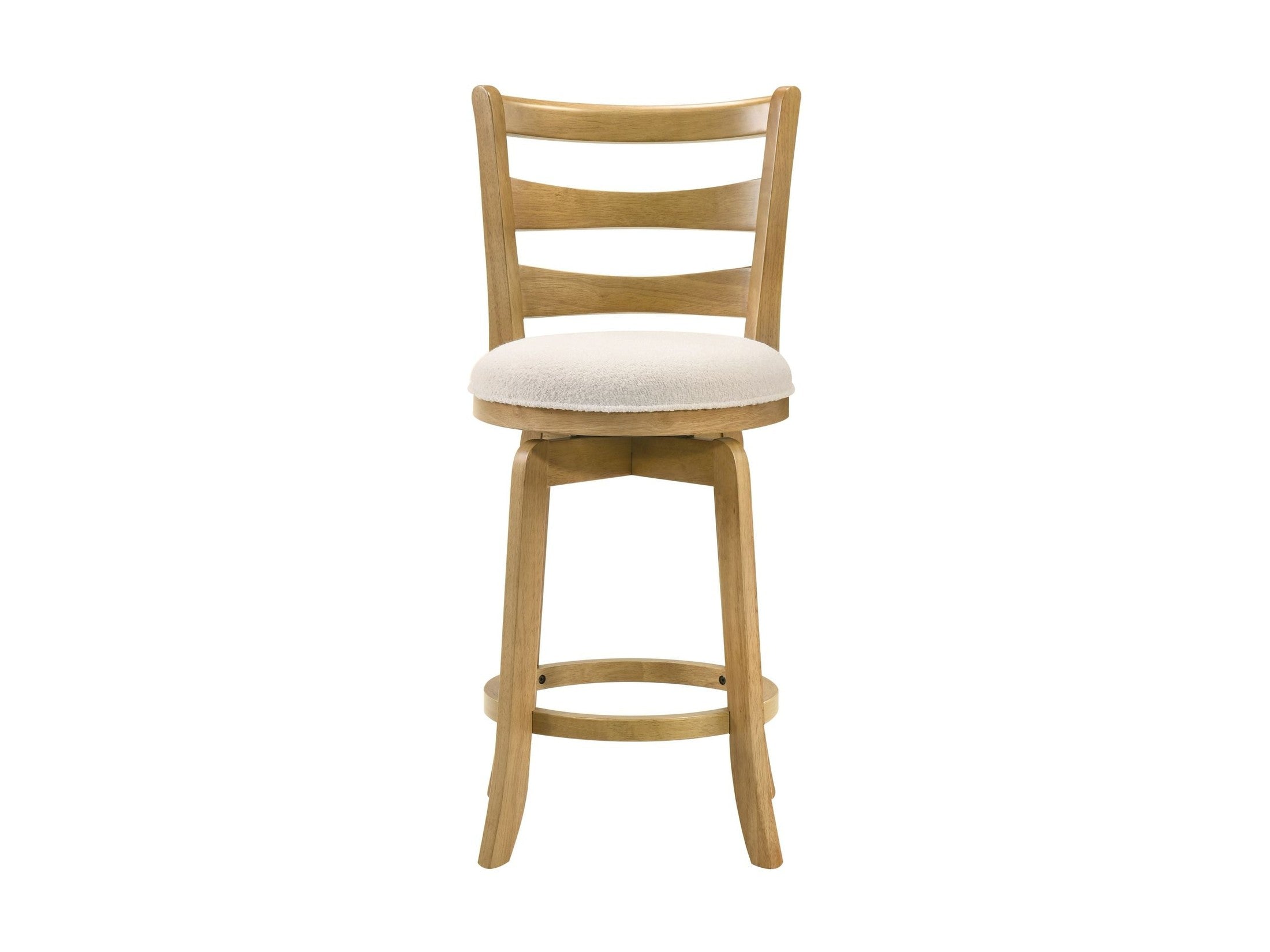 Melindra - Modern Farmhouse Swivel Wood Counter Height Kitchen Bar Stool