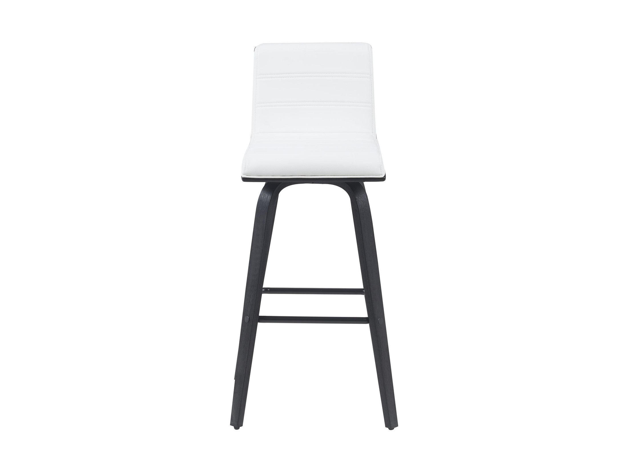 Vienna - Modern Swivel Bar Height Stool - Black Brushed Wood Frame