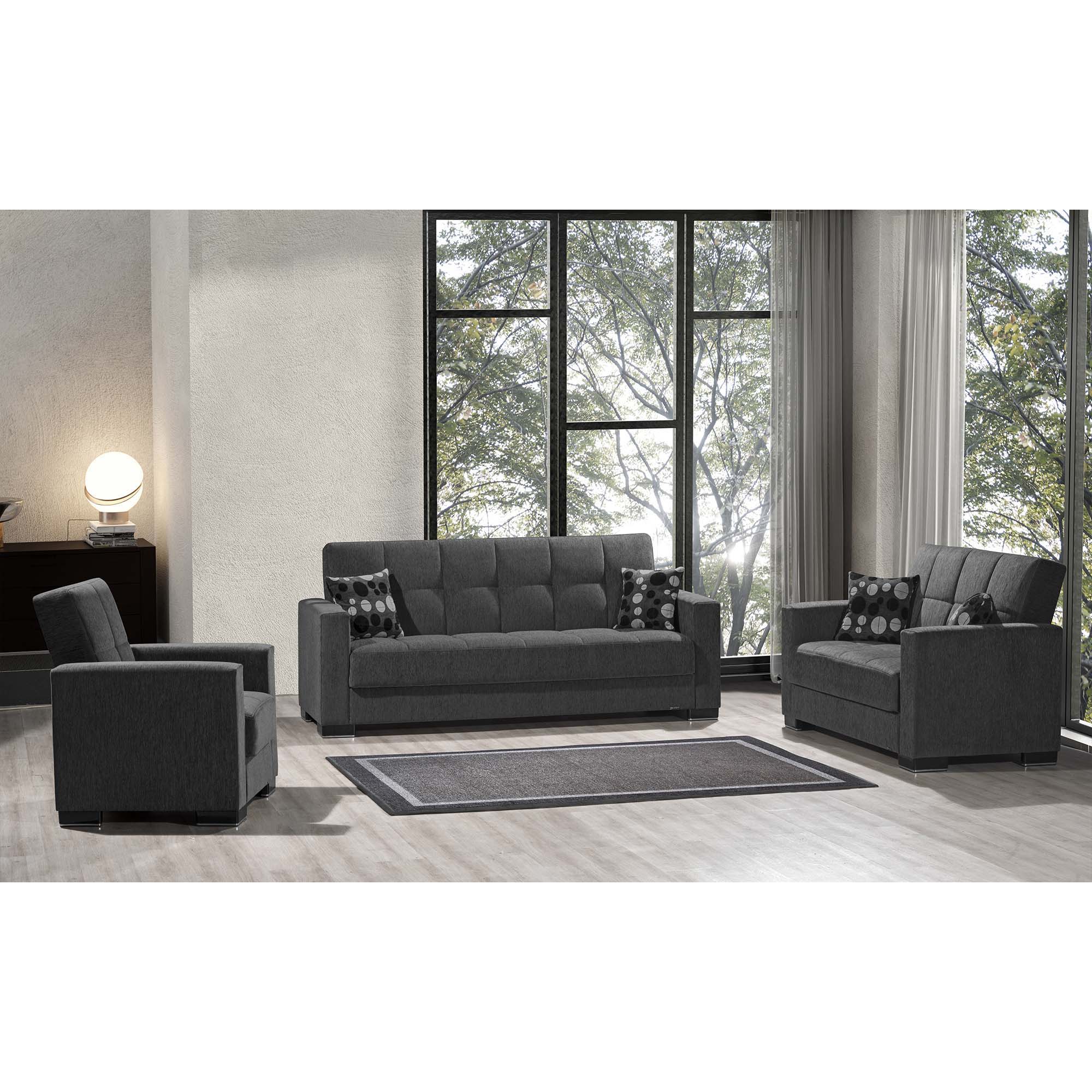 Ottomanson Armada - Upholstered Convertible Armchair With Storage - Chenille