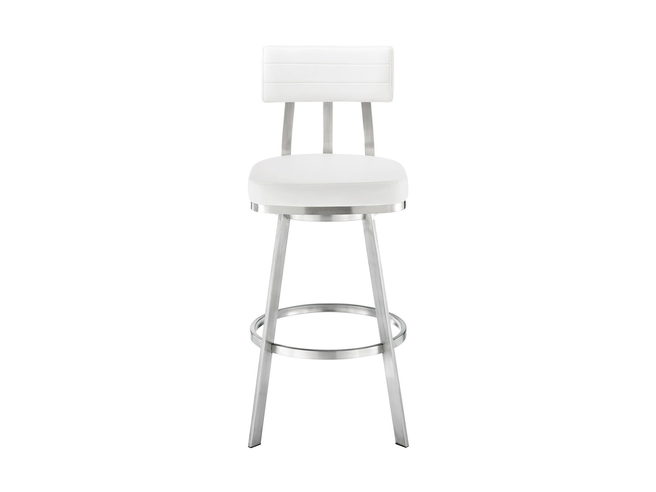 Benjamin - Swivel Stool - Brushed Steel Legs