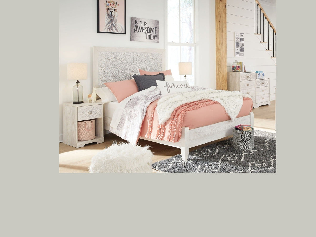 Paxberry - Six Drawer Dresser - Vinyl-Wrapped - Whitewash