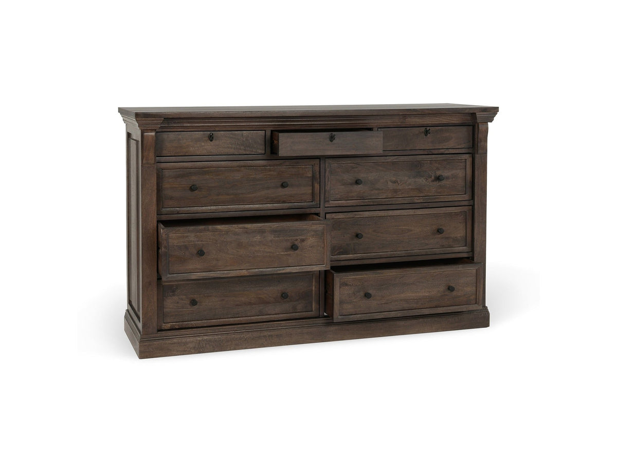 Adelaide - Wood 9 Drawer Dresser - Cocoa Brown