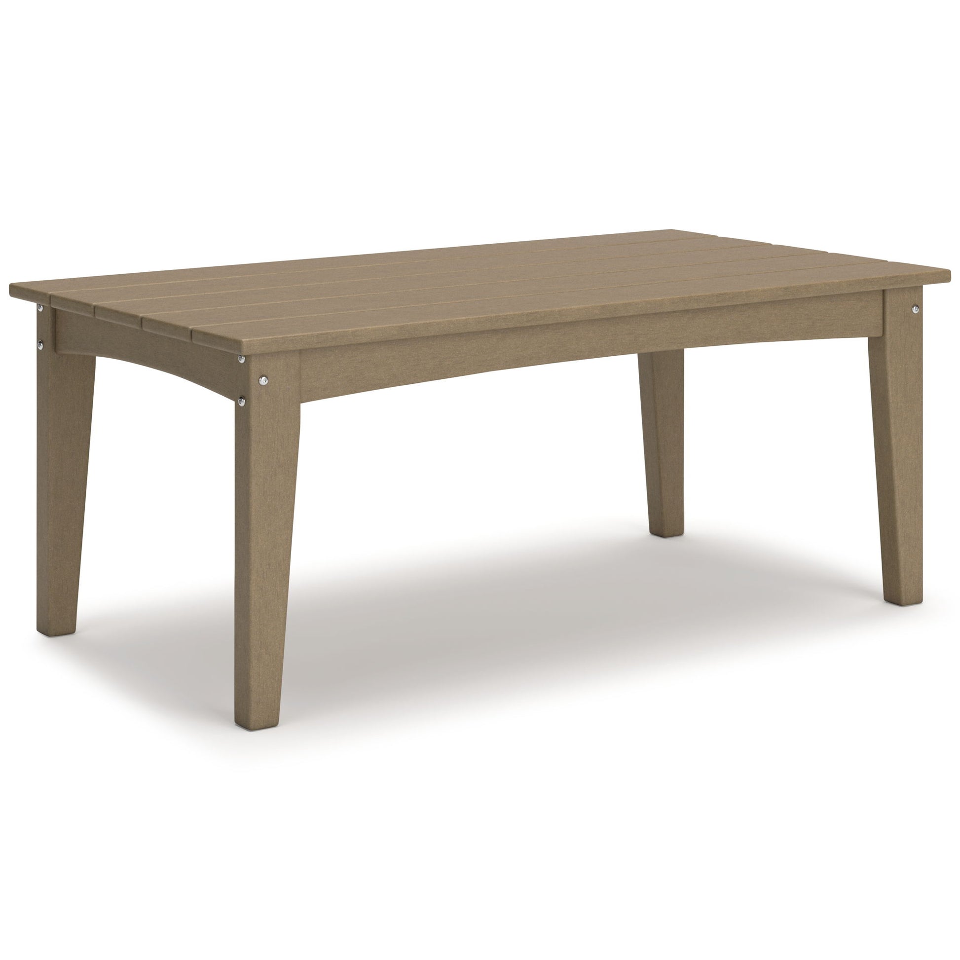 Wooden table on a white background