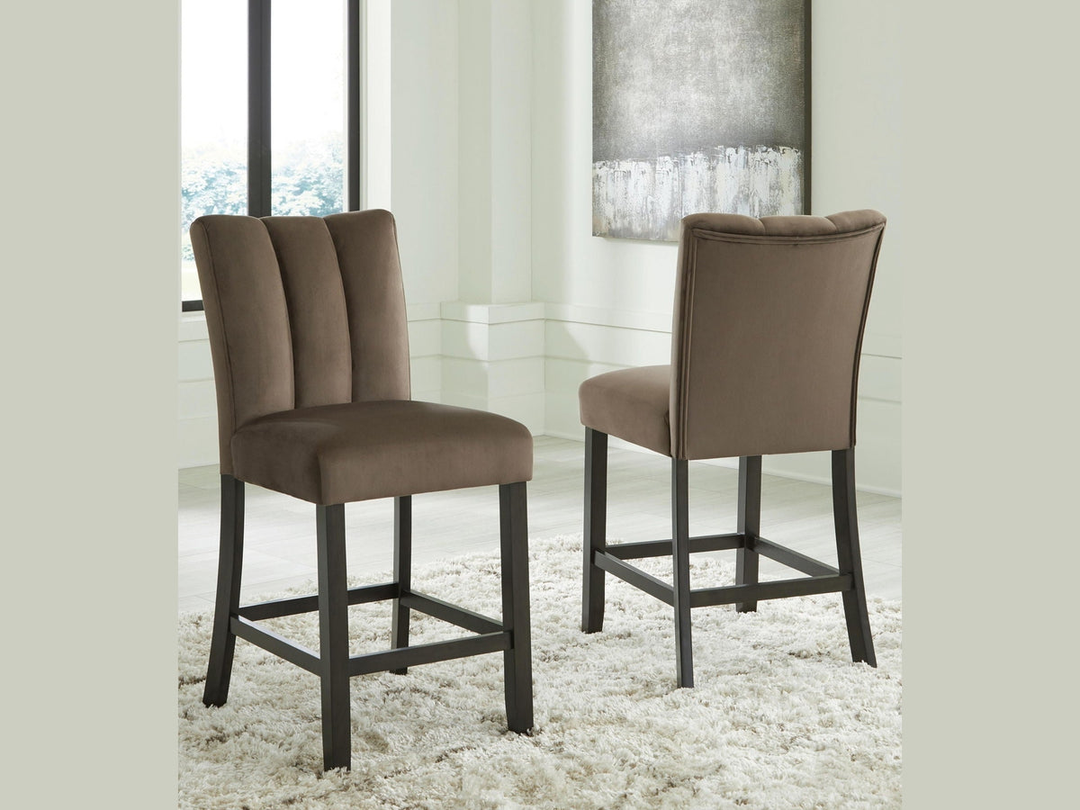 Jeshina - Upholstered Barstool (Set of 2) - Mocha