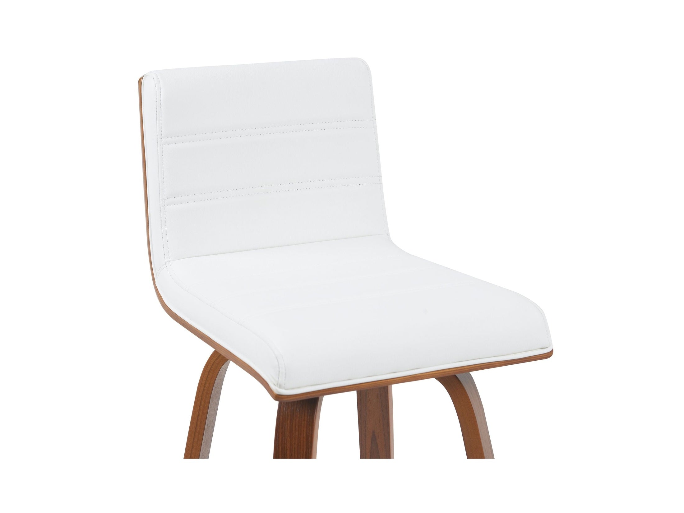 Vienna - Modern Swivel Bar Height Stool - Walnut Finished Wood Frame