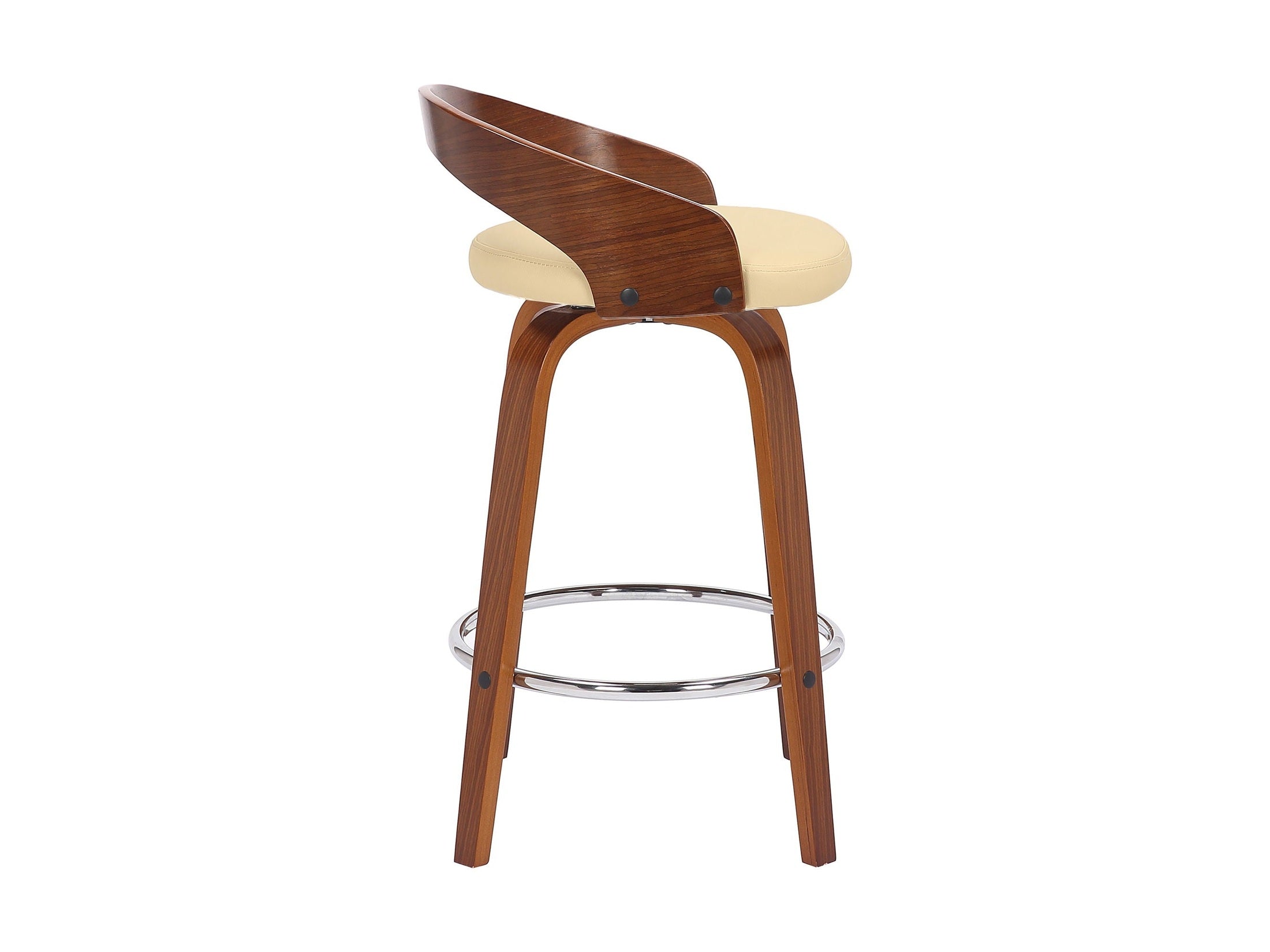 Sonia - 26" Counter Height Swivel Bar Stool - Walnut Wood