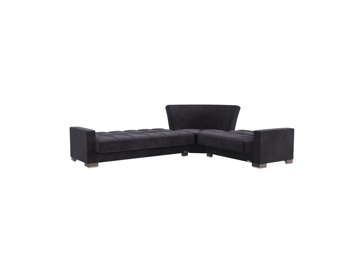 Ottomanson Armada - Upholstered Convertible Sectional With Storage - Microfiber