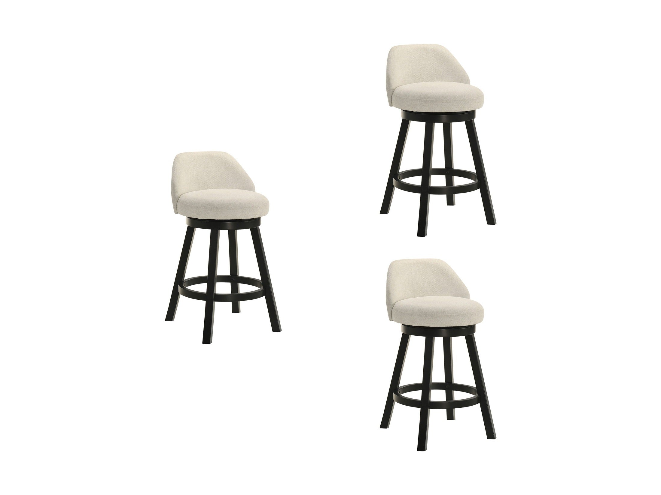 Erika - Modern Transitional Swivel Wood Counter Height Kitchen Bar Stool