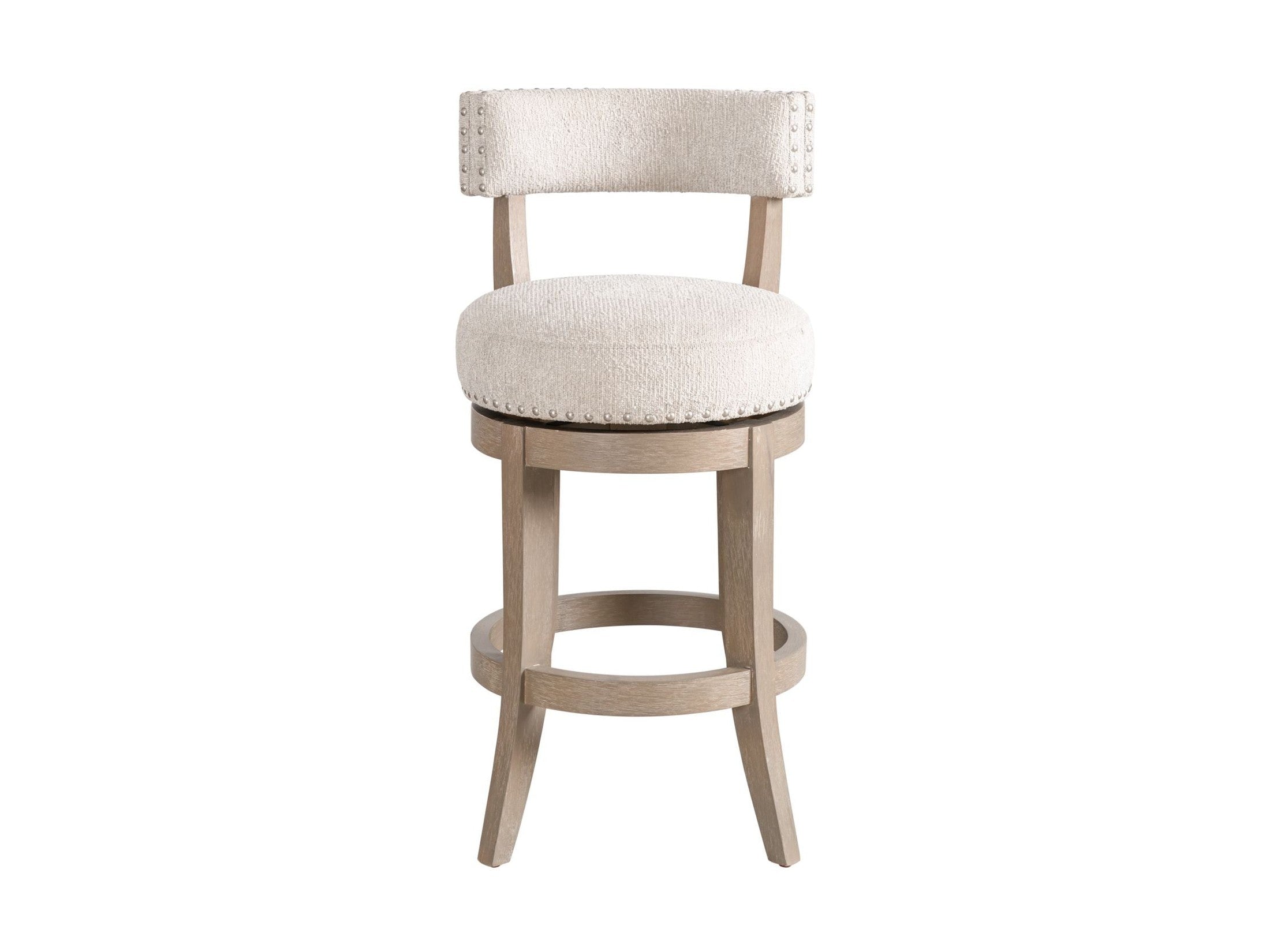 Mystic - Solid Wood Upholstered 26" Counter Height Swivel Barstool