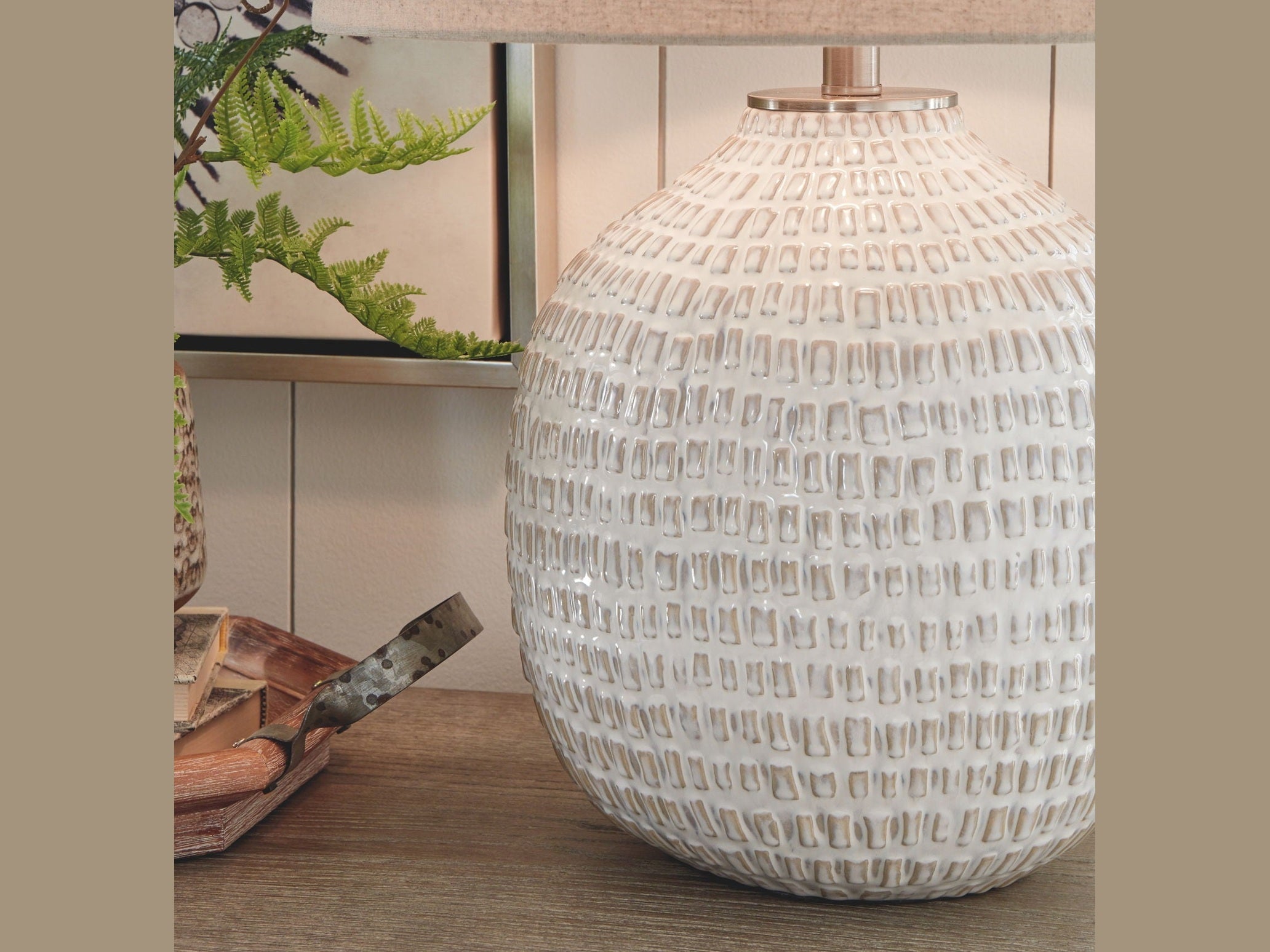 Jamon - Ceramic Table Lamp  - Beige